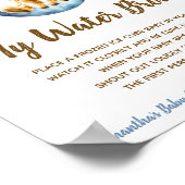 Mein Wasser Broke Spiel Baby Dusche Schild Blue Gi (Ecke)