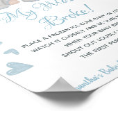 Mein Wasser Broke Spiel Blue Boy Baby Duschzeichen Poster (Ecke)