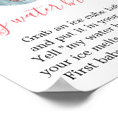 Mein Wasser ist kaputt, Mädchen duscht Elefantensc Poster (Ecke)