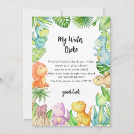 Mein Water Broke Dinosaur Baby Duschspiel Einladung