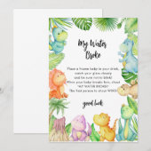 Mein Water Broke Dinosaur Baby Duschspiel Einladung (Vorne/Hinten)