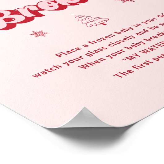 Mein Water Broke Weihnachtsduschenspiel Poster (Ecke)