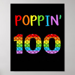 Mein Weg durch 100 Tage Schul-Pop-It-Junge Mädchen Poster