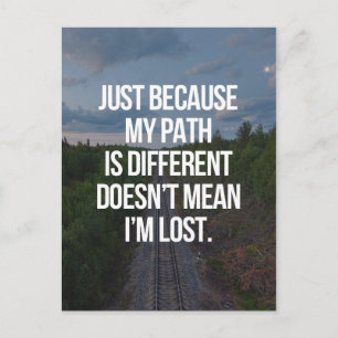 Mein Weg ist ein anderes Zitat Postkarte