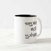 Mein Weg, nicht Yahweh Zweifarbige Tasse (VorderseiteRechts)