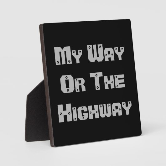 Mein Weg oder die Autobahn Fotoplatte (Vorderseite)