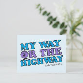 Mein Weg oder die Autobahn Postkarte (Stehend Vorderseite)