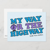 Mein Weg oder die Autobahn Postkarte (Vorne/Hinten)