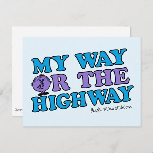 Mein Weg oder die Autobahn Postkarte (Vorne/Hinten)