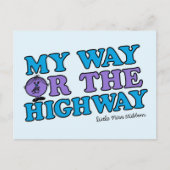 Mein Weg oder die Autobahn Postkarte (Vorderseite)
