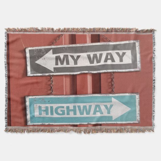 Mein Weg oder die Autobahn signieren Stubborn Decke (Vorderseite)