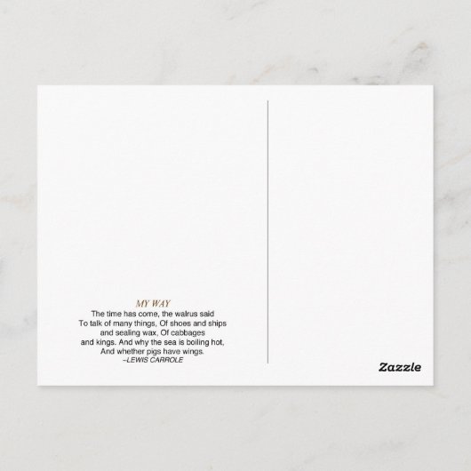 MEIN WEG POSTKARTE (Rückseite)