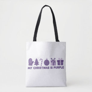 Mein Weihnachten ist Purple Holiday Xmas Tasche