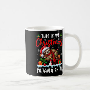 Mein Weihnachts Pajama Santa Sloth Tiere Xmas Lich Kaffeetasse