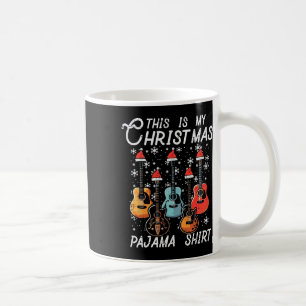 Mein Weihnachts Pajama Shirt Gitarren Xmas Rock Me Kaffeetasse