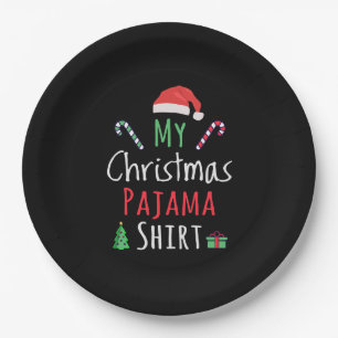 Mein Weihnachts-Pajama-Shirt Pappteller
