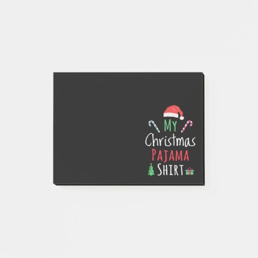 Mein Weihnachts-Pajama-Shirt Post-it Klebezettel (Vorderseite)
