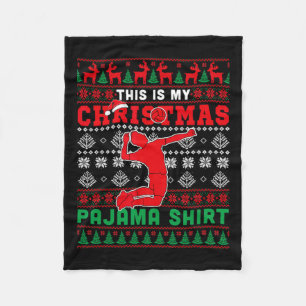 Mein Weihnachts Pajama Xmas Kostüm Volleyball-Spie Fleecedecke