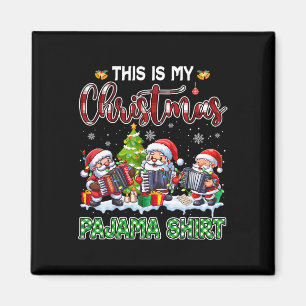 Mein Weihnachts-Pyjama drei Weihnachtsmänner spiel Magnet