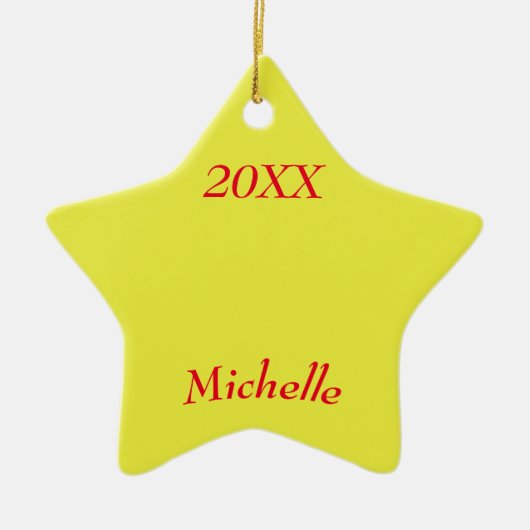 Mein Weihnachts-Star-Geschenk Keepake Keramik Ornament (Vorne)