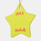 Mein Weihnachts-Star-Geschenk Keepake Keramik Ornament (Links)