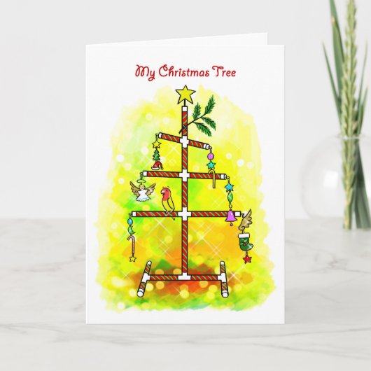 Mein Weihnachtsbaum Feiertagskarte (Vorderseite)