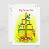 Mein Weihnachtsbaum Feiertagspostkarte (Vorne/Hinten)