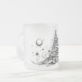 Mein Weihnachtsbaum: Tinte Line in Weihnachtsglas Mattglastasse (Vorderseite Links)