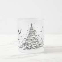 Mein Weihnachtsbaum: Tinte Line in Weihnachtsglas