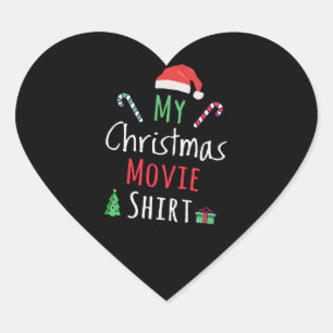 Mein Weihnachtsfilm-Shirt Herz-Aufkleber