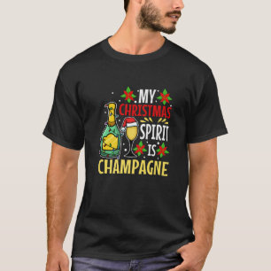 Mein Weihnachtsgeist ist Champagner T-Shirt