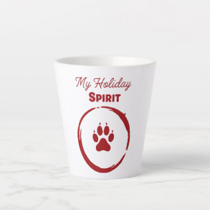Mein Weihnachtsgeist ist ein Pfotenabdruck Lusti Milchtasse