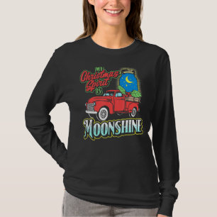 Mein Weihnachtsgeist ist Moonshi Vintager LKW & L T-Shirt
