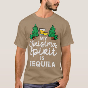 Mein Weihnachtsgeist ist Tequila Xmas Pajamas PJ M T-Shirt