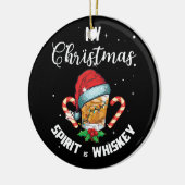 Mein Weihnachtsgeist ist Whiskey Drink Keramik Ornament (Links)