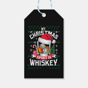 Mein Weihnachtsgeist ist Whiskey hässlicher Sweate Geschenkanhänger