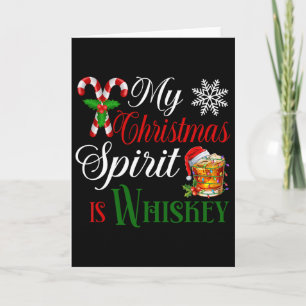 Mein Weihnachtsgeist ist Whiskey Ugg Sweater Xmas Karte