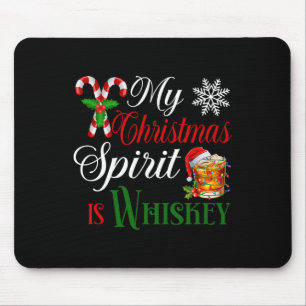 Mein Weihnachtsgeist ist Whiskey Ugg Sweater Xmas Mousepad