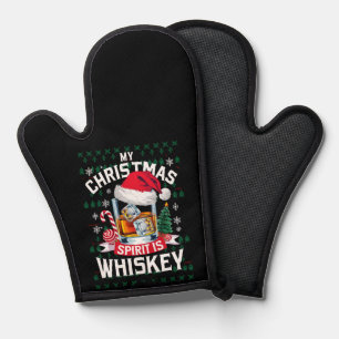 Mein Weihnachtsgeist ist Whiskey Ugg Sweater Xmas  Ofenhandschuh