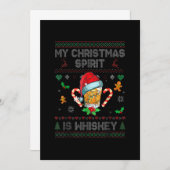 Mein Weihnachtsgeist ist Whiskey Ugg Sweater Xmas  Save The Date (Vorne/Hinten)