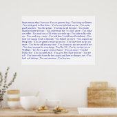 Mein Weihnachtsgeschenk Poster (Küche)