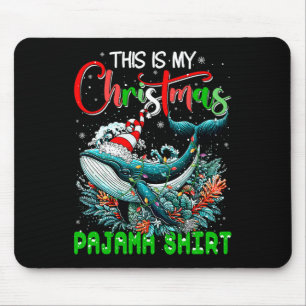 Mein Weihnachtsmann Pajama Santa Whale Sea Animal  Mousepad