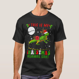 Mein Weihnachtspajamas Shirt Santa Reindeer Lizard