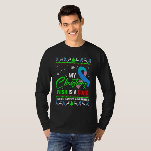 Mein Weihnachtswunsch ist ein heilender Schilddrüs T-Shirt (Vorne ganz)