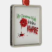 Mein Weihnachtswunsch ist-, eine Silbernes Ornament (Rechts)
