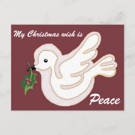 Mein Weihnachtswunsch ist Frieden Feiertagspostkarte