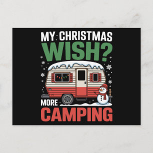 Mein Weihnachtswunsch Mehr Camping-Wohnmobil-Schne Feiertagspostkarte