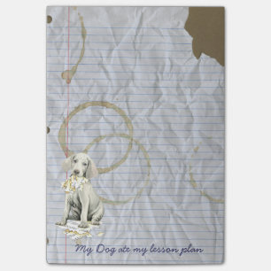 Mein Weimaraner aß meinen Unterrichtsplan Post-it Klebezettel