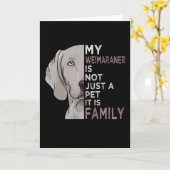 Mein Weimaraner ist Familie Karte (Gelbe Blume)
