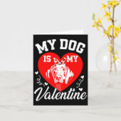 Mein Weimaraner ist mein Valentins Hundeliebhaber Karte (Gelbe Blume)